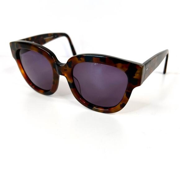 Ace & Tate Harper On the Rocks Round Tortoise Shell Sunglasses 54 21 145 - Picture 1 of 16